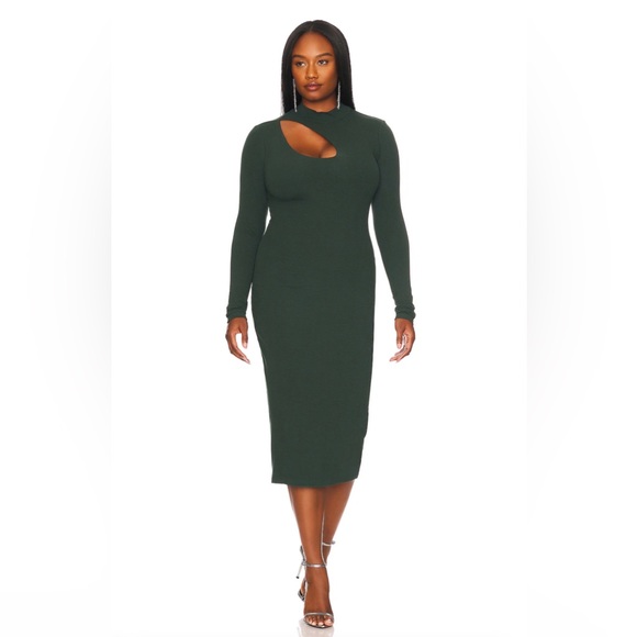 Remi x Revolve Lori Midi Dress in Forest Green - Picture 1 of 7